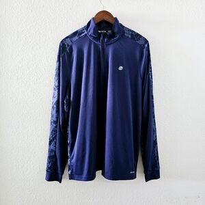 SB Tech Cool Play quarter zip pullover size XL blue camo activewear